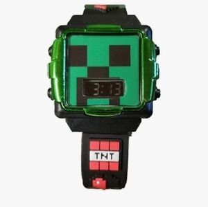 Mine Craft Green and Black Digital Watch
